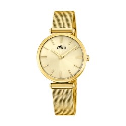 Reloj Lotus de mujer Bliss en acero dorado con malla, ref. 18539/1
