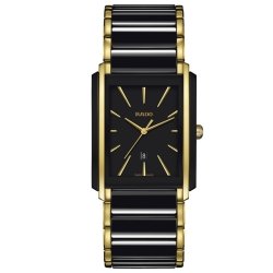 Reloj Rado Integral para hombre en cerámica negra y dorado, ref. R20204162.