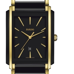 Reloj Rado Integral para hombre en cerámica negra y dorado, ref. R20204162.