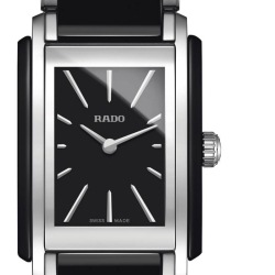 Reloj Rado Integral para mujer en cerámica negra y acero, ref. R20223152.