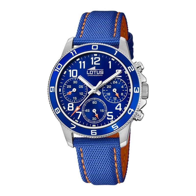 Reloj Lotus Junior en azul, multifunción y correa de piel, ref. 18581/2.