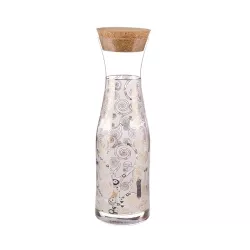 Botella en cristal con decoración dorada, El Árbol de la Vida, de G.Klimt. Goebel.