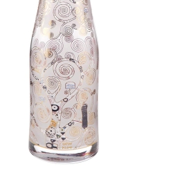 Botella en cristal con decoración dorada, El Árbol de la Vida, de G.Klimt. Goebel.