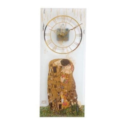 Reloj de pared en cristal El Beso, de Gustav Klimt, de Goebel.