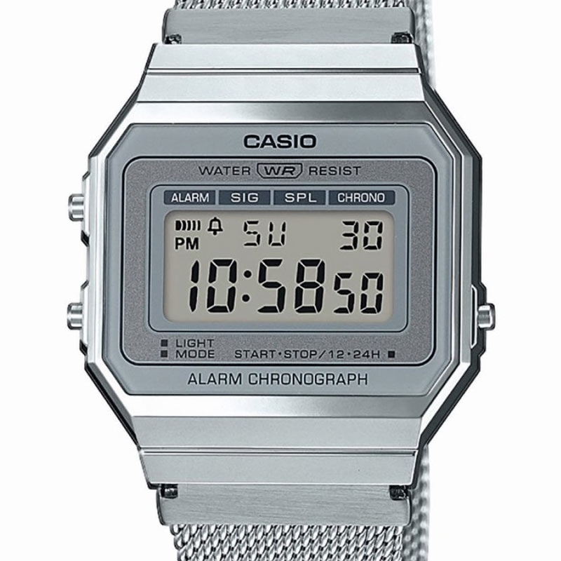 reloj casio plateado