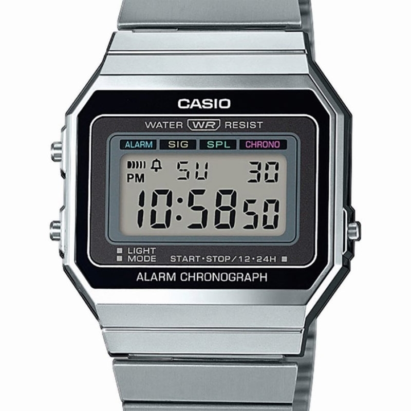 reloj casio plateado
