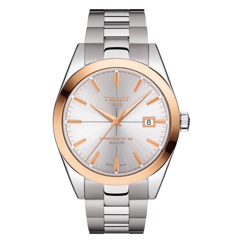 Reloj Tissot Gentleman Automatic en acero y oro rosé, T9274074103100.