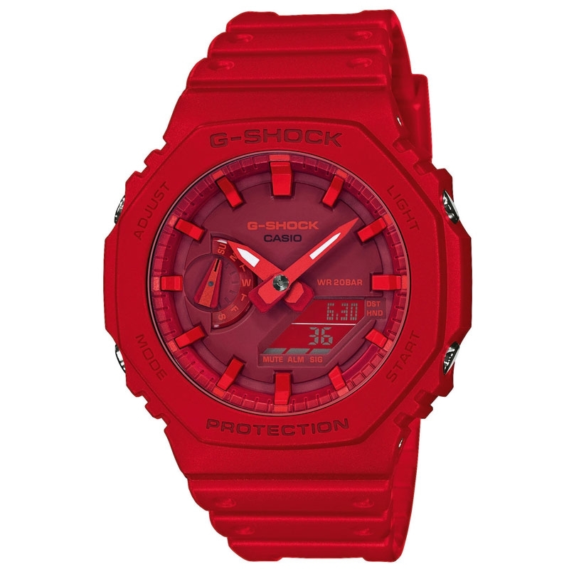 ⚡ Reloj Casio G-Shock Classic Carbon Core rojo de hombre GA-2100-4AER.