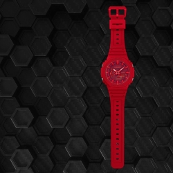 Reloj Casio G-Shock en resina roja de hombre GA-2100-4AER.