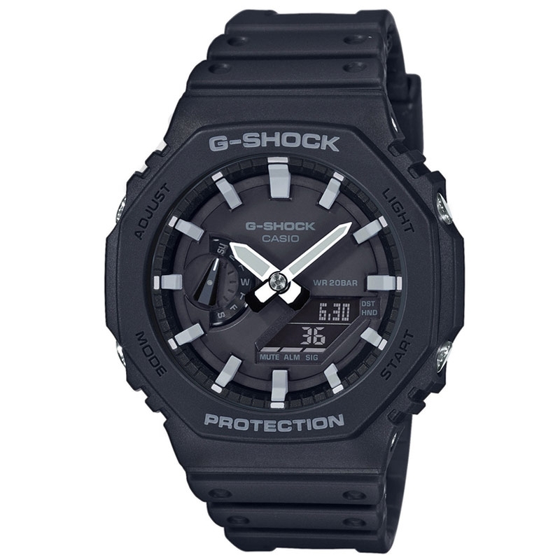 con las manos en la masa Intento cama ⚡ Reloj Casio G-Shock de hombre en resina negra, GA-2100-1AER.