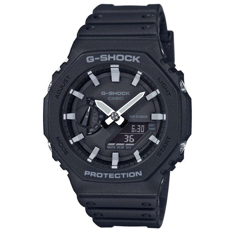 Buque de guerra dañar Soplar ⚡ Reloj Casio G-Shock de hombre en resina negra, GA-2100-1AER.