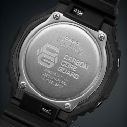 Trasera del Casio G-Shock de hombre en resina negra, GA-2100-1AER.