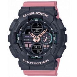 Reloj Casio G-Shock S Series para mujer con correa de silicona rosa, GMA-S140-4AER.
