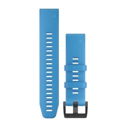Correa Garmin en silicona azul cian con sistema QuickFit®, 010-12740-03.