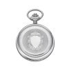 Reloj cerrado de bolsillo para hombre plateado con tapadera, F2026/1.