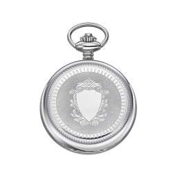 Reloj cerrado de bolsillo para hombre plateado con tapadera, F2026/1.