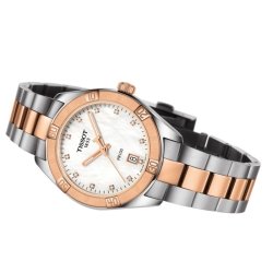 Reloj Tissot PR 100 Sport Chic en bicolor con nácar y diamantes, T1019102211600.