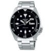 Reloj Seiko 5 Sports automático para hombre en acero con esfera negra, SRPD55K1.