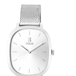 Reloj Tous Heritage de mujer en acero con caja rectangular y malla, 900350390.